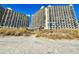 Oceanfront property with beach access, two high-rise buildings visible at 4800 S Ocean Blvd. # 611, North Myrtle Beach, SC 29582