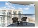 Balcony with ocean view and two chairs at 5200 N Ocean Blvd. # 1134, Myrtle Beach, SC 29577