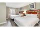 Bedroom with two twin beds and ocean view at 5200 N Ocean Blvd. # 1134, Myrtle Beach, SC 29577