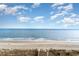 Aerial view of beach with boardwalk and ocean at 5300 N Ocean Blvd. # 1011, Myrtle Beach, SC 29577