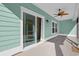 Screened porch with sliding glass door and ceiling fan at 865 Summer Starling Pl., Myrtle Beach, SC 29577
