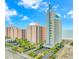 High rise oceanfront condo building, Atlantica, with parking and fountain at 1708 N Ocean Blvd. # 902, Myrtle Beach, SC 29577