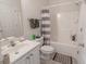 Bathroom with tub shower, toilet, and sink at 2033 Silvercrest Dr. # 21-A, Myrtle Beach, SC 29579
