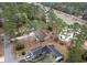 Aerial view showing home's location on a golf course with ample parking at 291 Frances Parker Rd., Georgetown, SC 29440