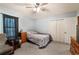 Charming bedroom with a full-size bed and ceiling fan at 291 Frances Parker Rd., Georgetown, SC 29440