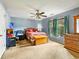 Cozy bedroom with carpeted floors, a double bed, and wood dresser at 291 Frances Parker Rd., Georgetown, SC 29440