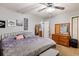 Comfortable bedroom with a queen-size bed and ceiling fan at 291 Frances Parker Rd., Georgetown, SC 29440