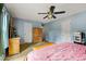 Bright bedroom with a queen-size bed and ceiling fan at 291 Frances Parker Rd., Georgetown, SC 29440