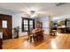 Dining room with hardwood floors and built-in hutch at 291 Frances Parker Rd., Georgetown, SC 29440