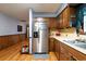Kitchen with stainless steel appliances and wood cabinets at 291 Frances Parker Rd., Georgetown, SC 29440