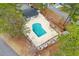 Community pool and shuffleboard area, aerial view at 422 Nature Trail Dr., Little River, SC 29566