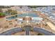 Aerial view of community amenities including pool and clubhouse at 4551 Day Lily Run St., Myrtle Beach, SC 29579