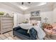 Main bedroom with plush bedding and plenty of closet space at 4551 Day Lily Run St., Myrtle Beach, SC 29579
