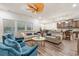 Open living area with comfortable seating and a ceiling fan at 4551 Day Lily Run St., Myrtle Beach, SC 29579