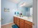 Double vanity bathroom with a large mirror and plenty of counter space at 5804 Longwood Dr. # 301, Murrells Inlet, SC 29576