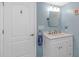 Clean bathroom with white vanity and light blue walls at 6001- Mh182 S Kings Hwy., Myrtle Beach, SC 29575