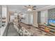 Open living room with a comfortable couch and view of the kitchen at 6001- Mh182 S Kings Hwy., Myrtle Beach, SC 29575