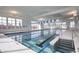 Indoor swimming pool with lanes and seating at 6222 Trapani Place, Myrtle Beach, SC 29572