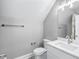 Simple bathroom with white vanity, quartz countertop and toilet at 1017 Muscovy Pl., Conway, SC 29526