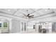 Open concept kitchen with white cabinets, island, and stainless steel appliances at 1017 Muscovy Pl., Conway, SC 29526