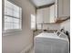 Laundry room with washer, dryer, and upper cabinets for storage at 1509 Seabrook Plantation Way, North Myrtle Beach, SC 29582