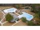 Aerial view of community pool, playground, and clubhouse at 244 Splendor Circle, Murrells Inlet, SC 29576