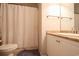 Simple bathroom with shower/tub combo and granite vanity at 4530 Lighthouse Dr. # 31-C, Little River, SC 29566