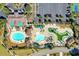 Resort-style pool area with lazy river and parking at 4648 Livorn Loop # 2628, Myrtle Beach, SC 29579