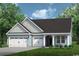 Two-story craftsman style home with gray and blue siding, two-car garage, and covered porch at 771 St. Vincent Loop, Little River, SC 29566