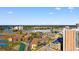 Aerial view showing condo complex near beach and other high-rises at 9501 Shore Dr. # D-235, Myrtle Beach, SC 29572