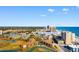 Aerial view of condo complex near the beach, highlighting its location and amenities at 9501 Shore Dr. # D-235, Myrtle Beach, SC 29572