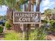 Mariner's Cove community sign with pelican artwork at 9501 Shore Dr. # D-235, Myrtle Beach, SC 29572