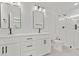 Modern bathroom with double vanity, walk-in shower, and marble tile at Tbd Mud Minnow Dr., Pawleys Island, SC 29585