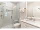 Clean bathroom with a walk-in shower and modern fixtures at 109 S Shore Blvd. # 104, Longs, SC 29568