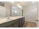 Double vanity bathroom with modern finishes at 1308 Crooked Hook Rd., North Myrtle Beach, SC 29582