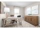 Home office with a wooden desk and built-in storage at 2341 Elowen Ln. # 11E, Longs, SC 29568