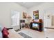 Multipurpose bedroom with a sleeper sofa, window, and vintage decor at 5870 Longwood Dr. # 201, Murrells Inlet, SC 29576