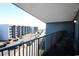 Balcony overlooking ocean view and resort parking lot at 5905 S Kings Highway # 545-B, Myrtle Beach, SC 29575