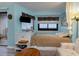Condo bedroom with double bed and window seat at 5907 South Kings Hwy. # 308, Myrtle Beach, SC 29575