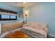 Small bedroom with twin bed, sofa, and ocean view at 5907 South Kings Hwy. # 308, Myrtle Beach, SC 29575