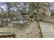 Wooden deck with tables, chairs, and string lights at 6011 Dick Pond Rd., Myrtle Beach, SC 29588