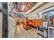 Restaurant hallway with wooden floors and orange booths at 6011 Dick Pond Rd., Myrtle Beach, SC 29588