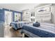 Bedroom with twin beds and coastal decor at 6900 Ocean Blvd. N # 1443, Myrtle Beach, SC 29572