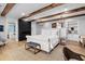 Main bedroom with fireplace and built-in shelving at 8702 N Ocean Blvd., Myrtle Beach, SC 29572