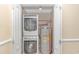 Stackable washer and dryer in a convenient laundry room at 918 Forest Loop, Conway, SC 29526