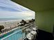 Spacious balcony overlooking the ocean and resort amenities at 1105 S Ocean Blvd. # 334, Myrtle Beach, SC 29577