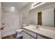 Clean bathroom with single vanity and shower/tub combo at 1192 River Oaks Dr. # 28-B, Myrtle Beach, SC 29579