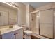 Clean bathroom with shower/tub combo and updated vanity at 1192 River Oaks Dr. # 28-B, Myrtle Beach, SC 29579