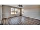 Spacious bedroom with hardwood floors and neutral walls at 1192 River Oaks Dr. # 28-B, Myrtle Beach, SC 29579