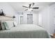 Spacious bedroom with a queen bed and ensuite bathroom at 1210 N Waccamaw Dr. # 404, Garden City Beach, SC 29576